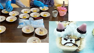 手作りおやつ　鬼の顔
